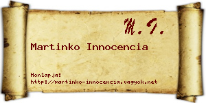 Martinko Innocencia névjegykártya